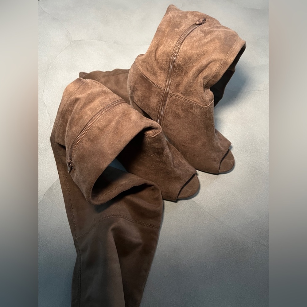Taupe Thigh-High Boots